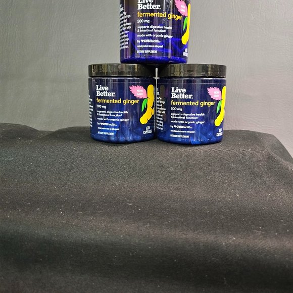 3X (NEW) LIVE BETTER Fermented Ginger 500mg, 180 Cap Exp 12/23 - Picture 4 of 4